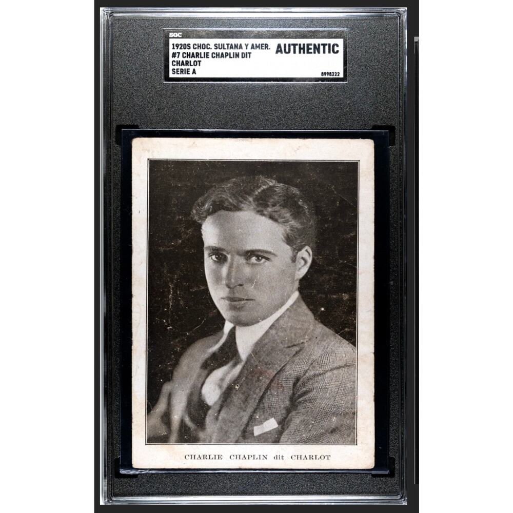 1920's Chocolate Sultana y Americano Spanish Charlie Chaplin Card SGC POP 1!!